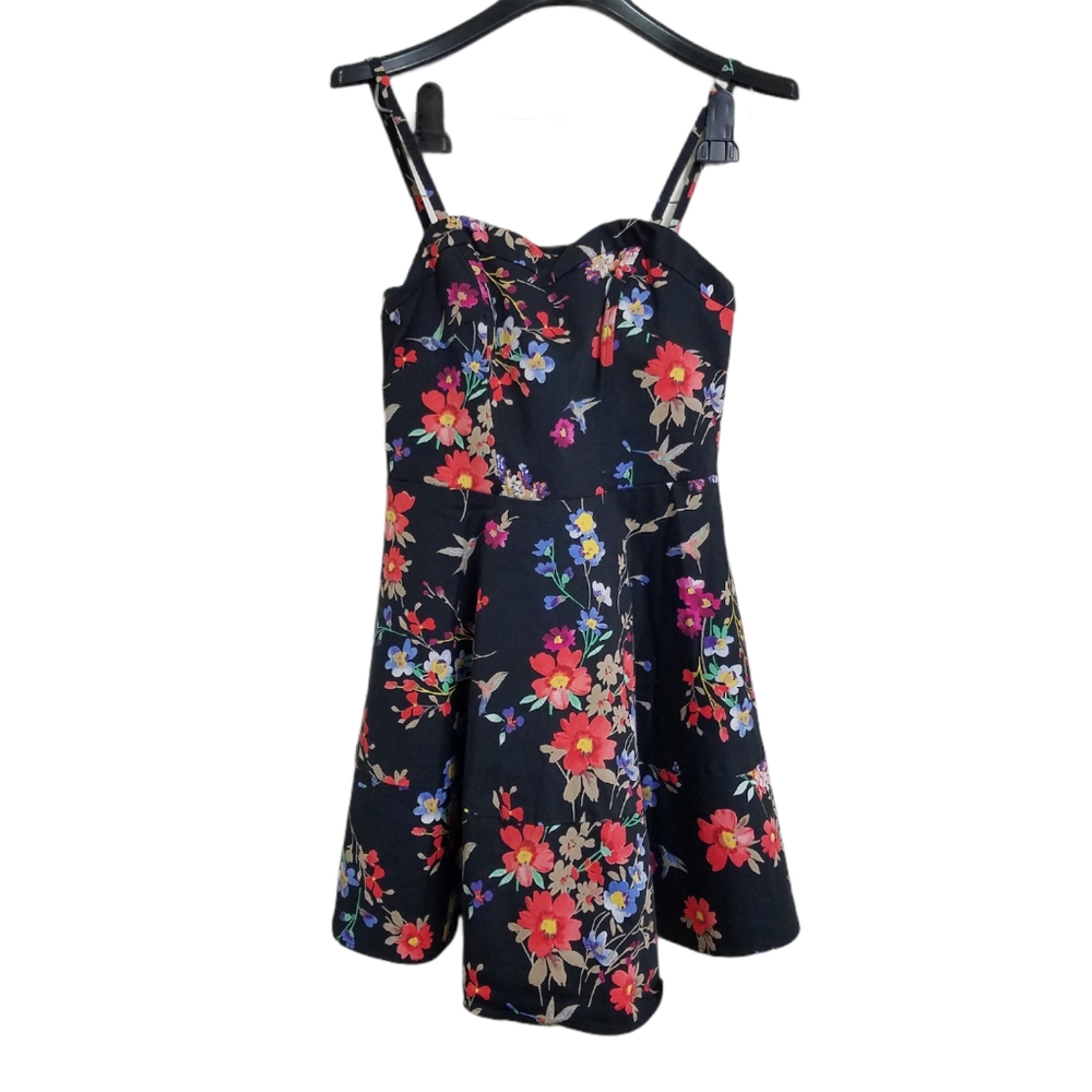 Express Floral Mini Dress Convertible Strapless 4